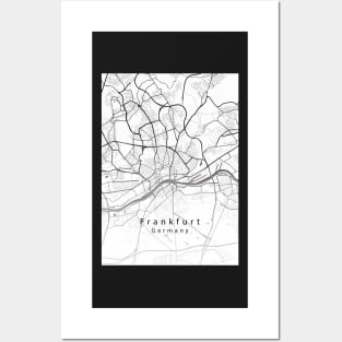 Frankfurt Germany City Map Posters and Art